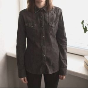 Vintage 90's Wrangler denim button up top